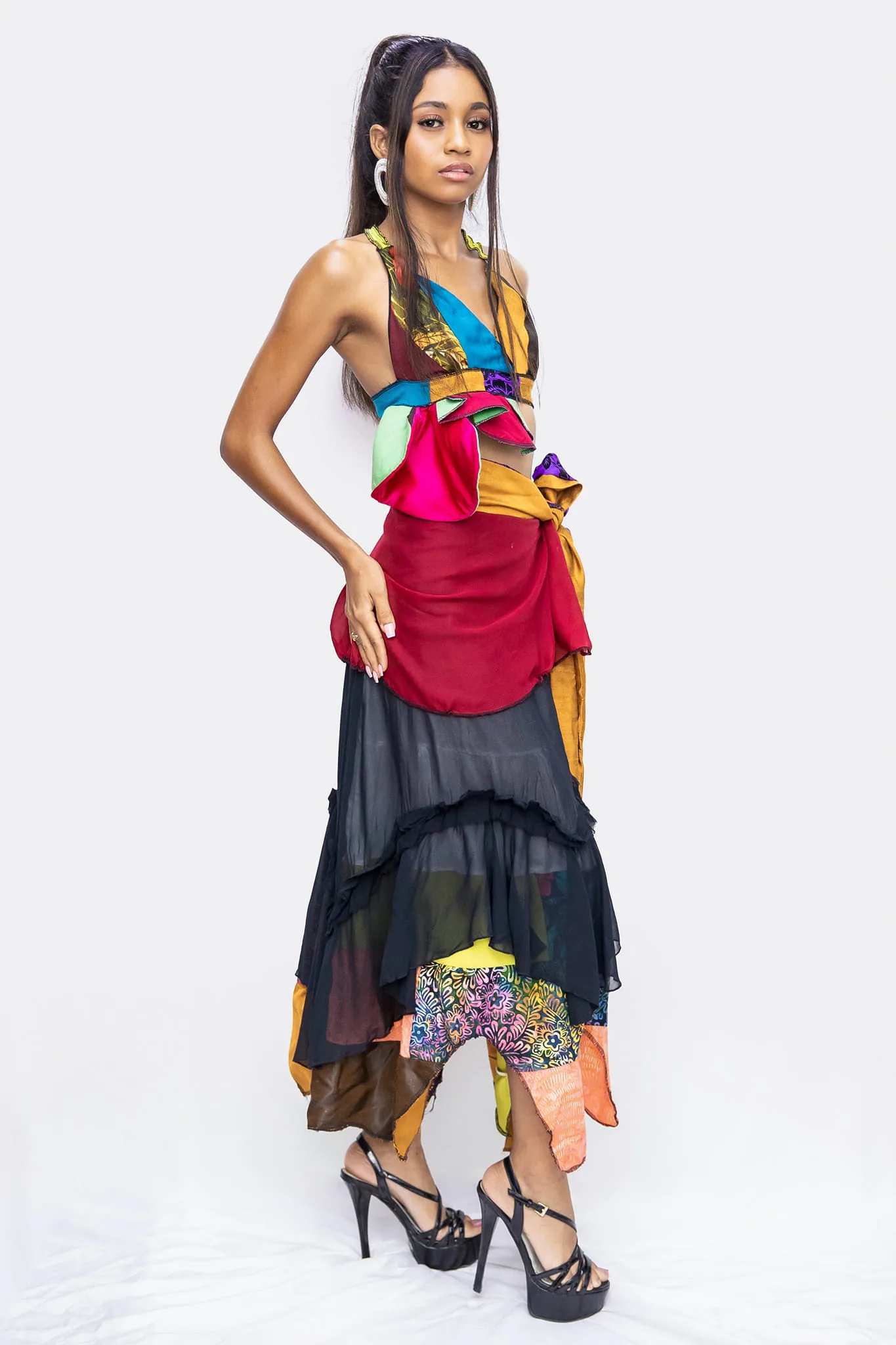 Earth-dyed bamboo piece from the Lia Gabi studio archive